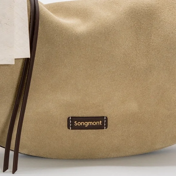 Songmont Large Luna Hobo Bag Dune Suede - Picture 6 of 12